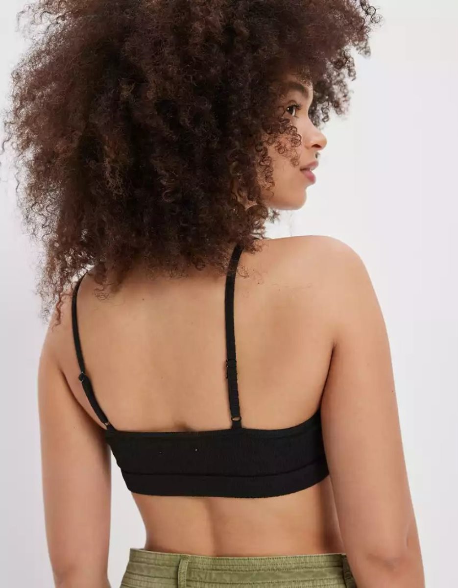 Debardeur American Eagle AE Super Cropped Cami Noir Femme | DEY-33257530